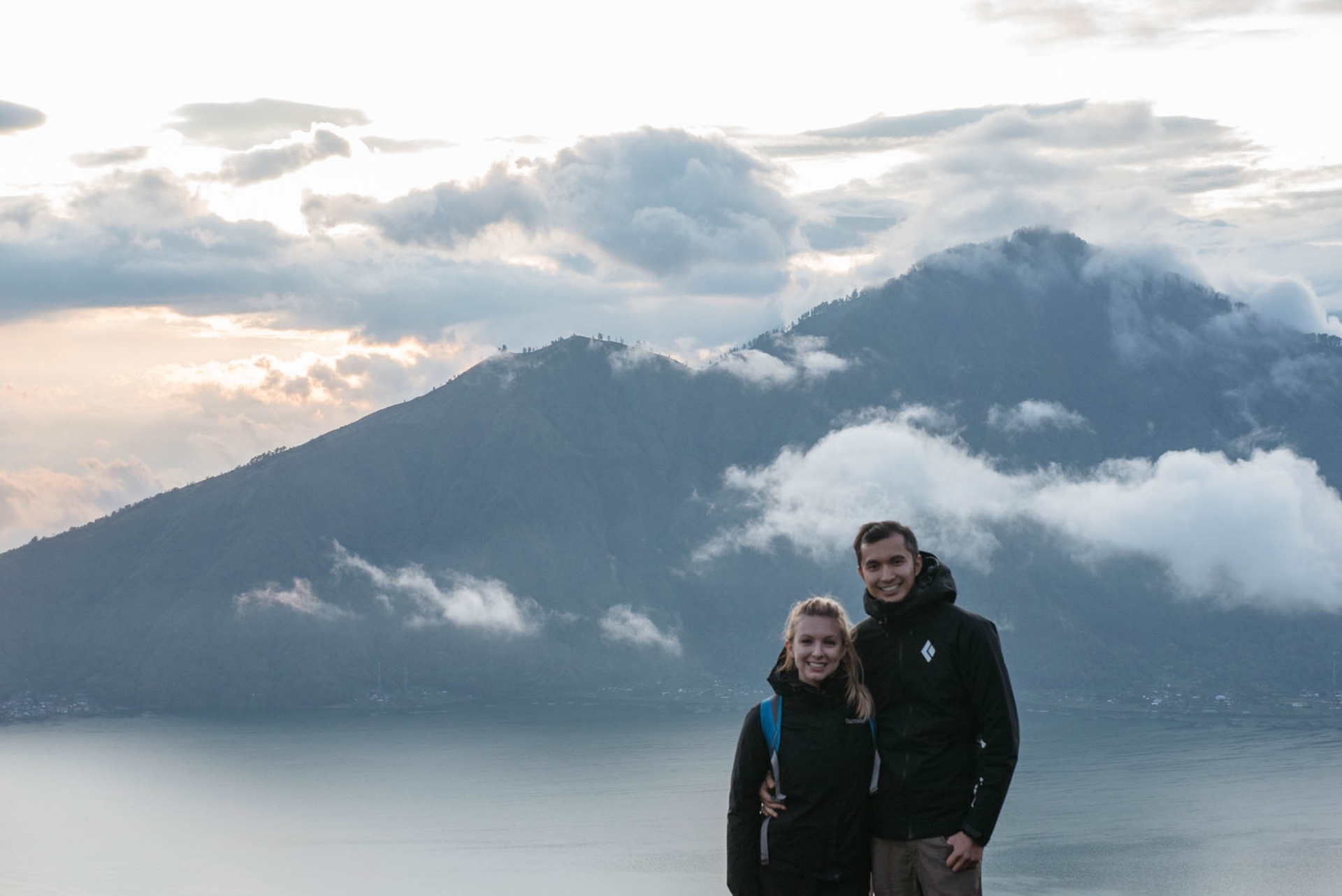Jami and Frank at Mt Batur, Bali, Indonesia